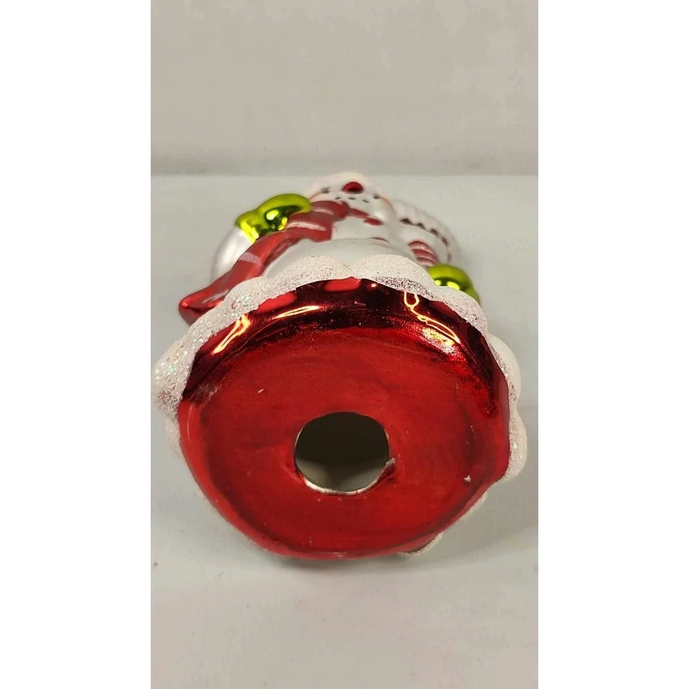 Christopher‎ Radko Cherry Ice Snowman Hand-Made Ornament 2002 Blown Glass